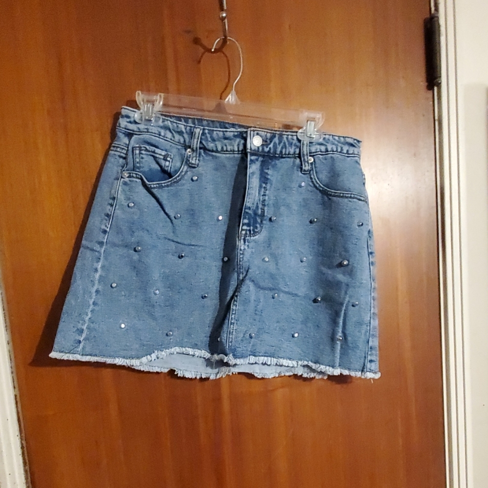 Denim mini skirt